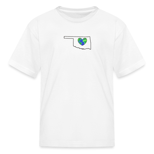 Oklahoma STATEment Earth Kid's White Tee Shirt - white