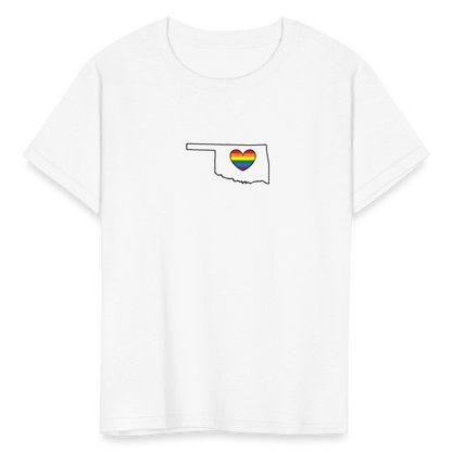 Oklahoma STATEment Pride Kid's White Tee Shirt - white