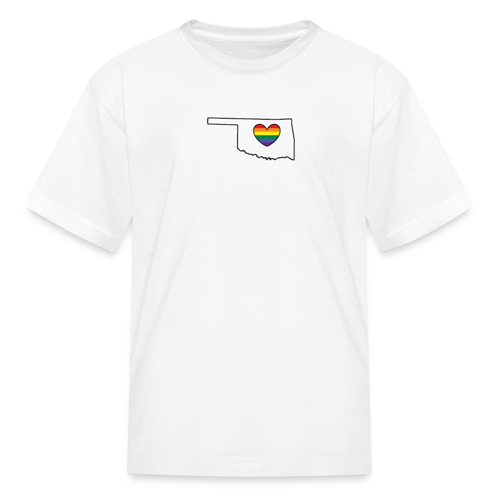 Oklahoma STATEment Pride Kid's White Tee Shirt - white