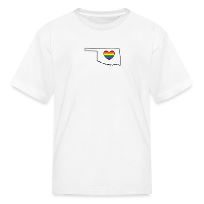 Oklahoma STATEment Pride Kid's White Tee Shirt - white