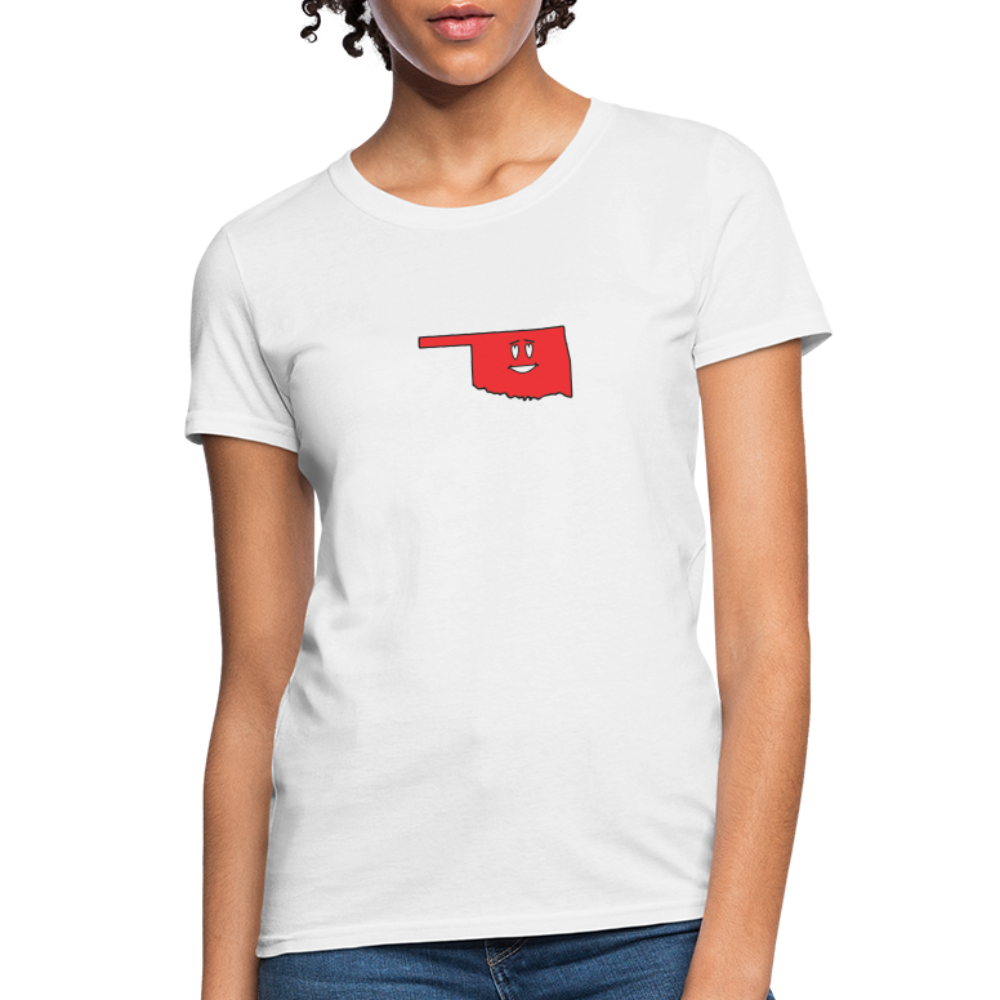 Oklahoma STATEment Infatuated Women's White Tee Shirt - white