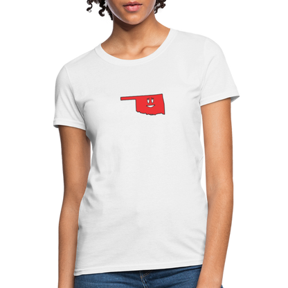 Oklahoma STATEment Infatuated Women's White Tee Shirt - white