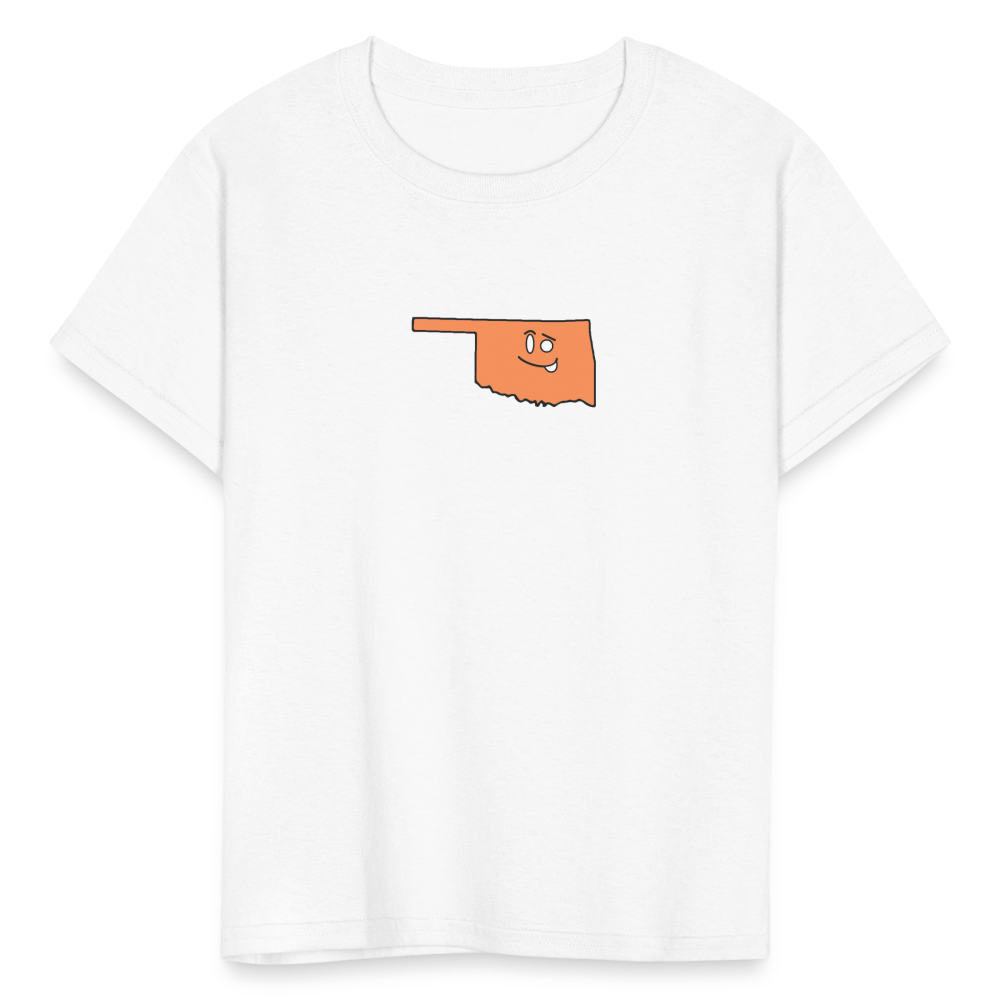 Oklahoma STATEment Sassy Kid's White Tee Shirt - white