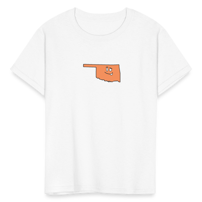 Oklahoma STATEment Sassy Kid's White Tee Shirt - white