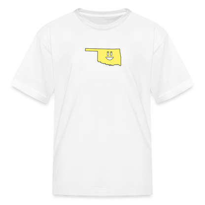 Oklahoma STATEment Happy Kid's White Tee Shirt - white