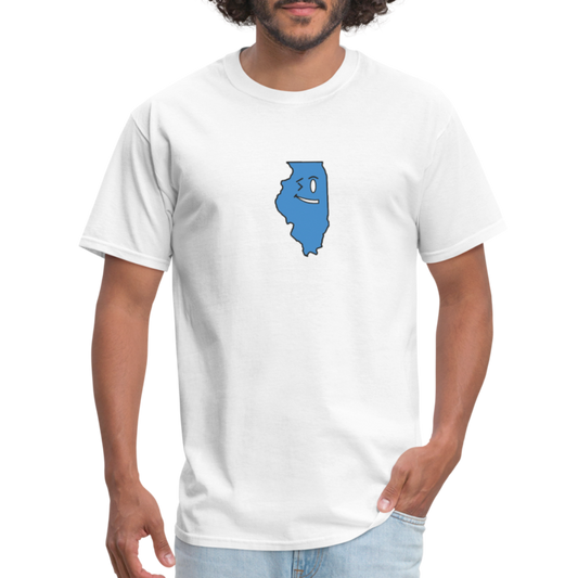 Illinois STATEment Overconfident Unisex/Men's White Tee Shirt - white
