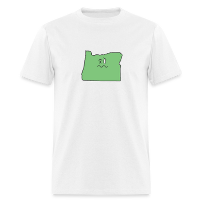 Oregon STATEment Wasted Unisex/Men's White Tee Shirt - white