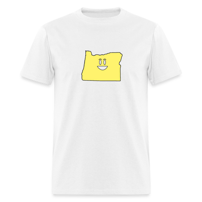 Oregon STATEment Happy Apocalypse Unisex/Men's White Tee Shirt - white