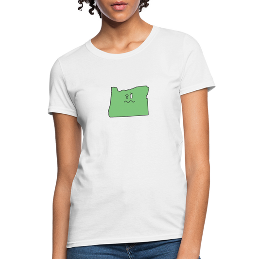 Oregon STATEment Wasted Women's White Tee Shirt - white