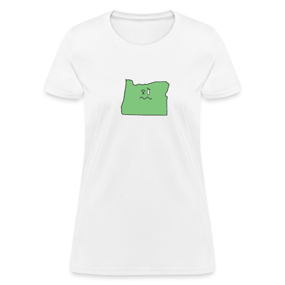 Oregon STATEment Wasted Women's White Tee Shirt - white