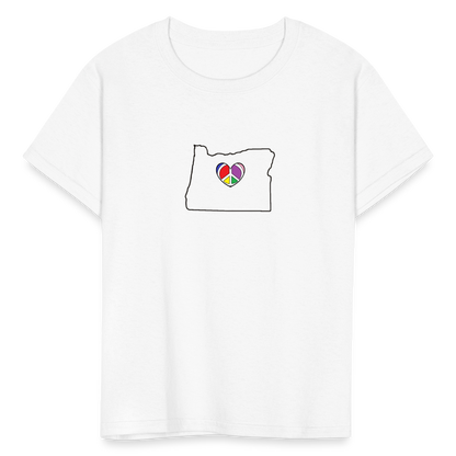 Oregon STATEment Peace Kid's White Tee Shirt - white