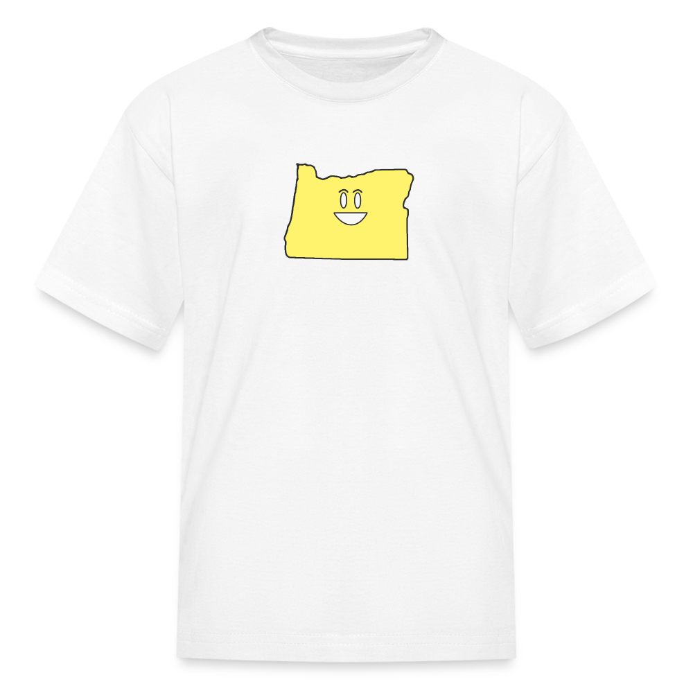 Oregon STATEment Happy Kid's White Tee Shirt - white