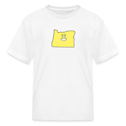 Oregon STATEment Happy Kid's White Tee Shirt - white