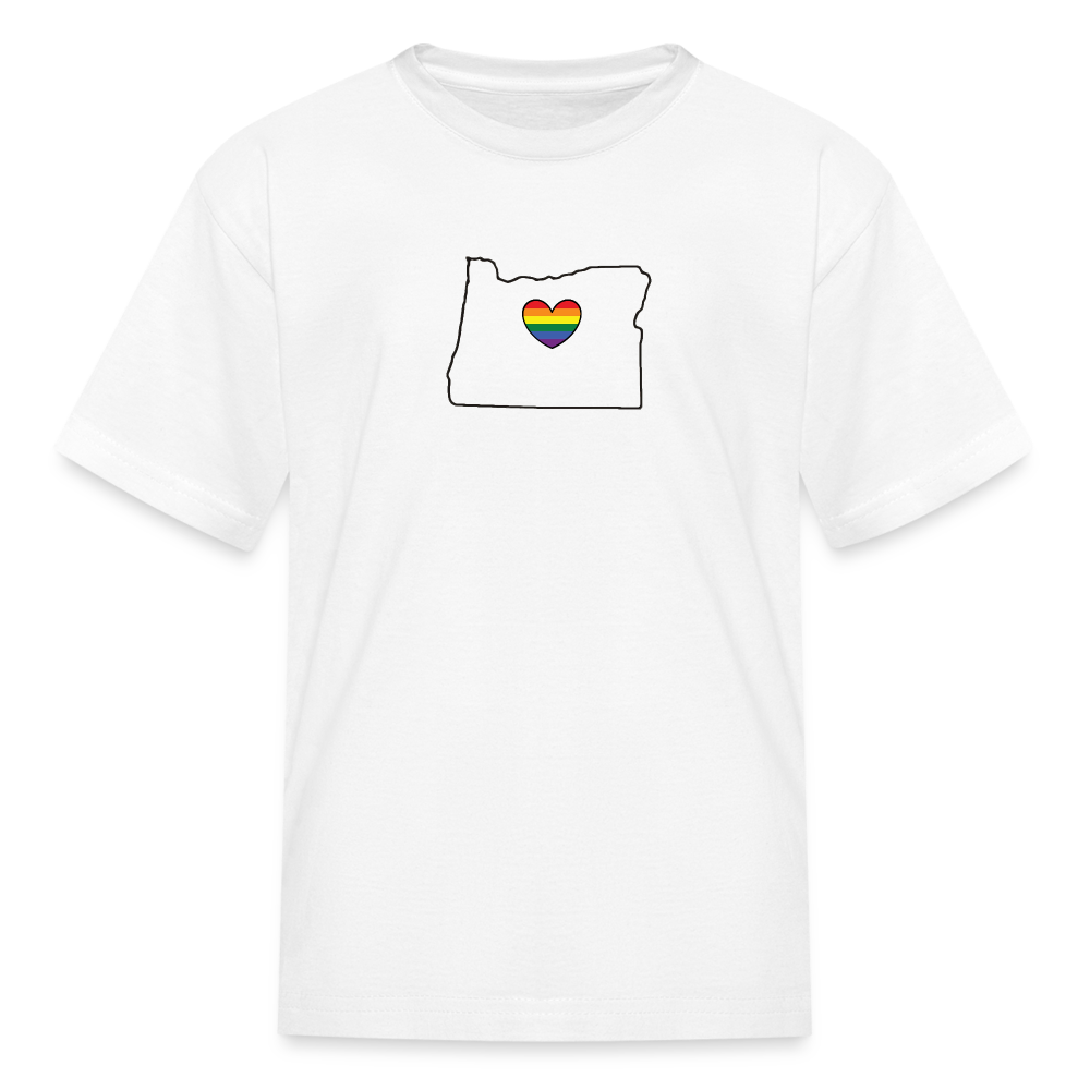 Oregon STATEment Pride Kid's White Tee Shirt - white