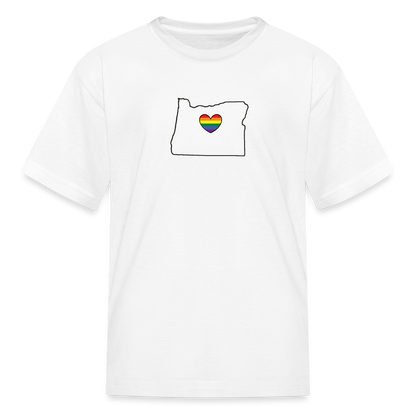 Oregon STATEment Pride Kid's White Tee Shirt - white