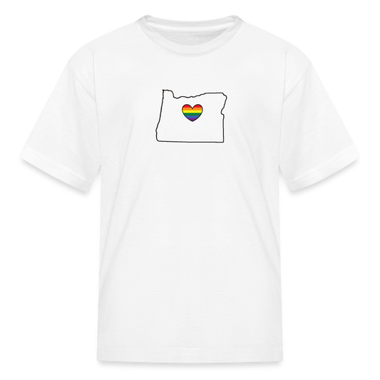 Oregon STATEment Pride Kid's White Tee Shirt - white