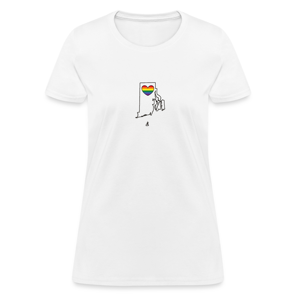 Rhode Island STATEment Pride Women's White Tee Shirt - white