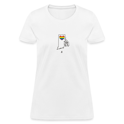 Rhode Island STATEment Pride Women's White Tee Shirt - white