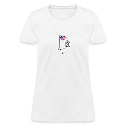 Rhode Island STATEment Americana Women's White Tee Shirt - white