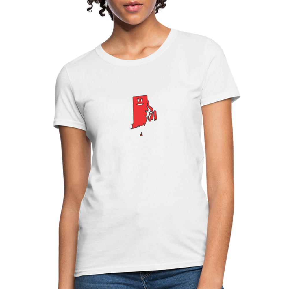 Rhode Island STATEment Infatuated Women's White Tee Shirt - white