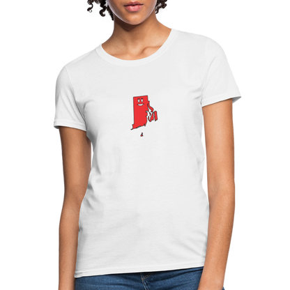 Rhode Island STATEment Infatuated Women's White Tee Shirt - white