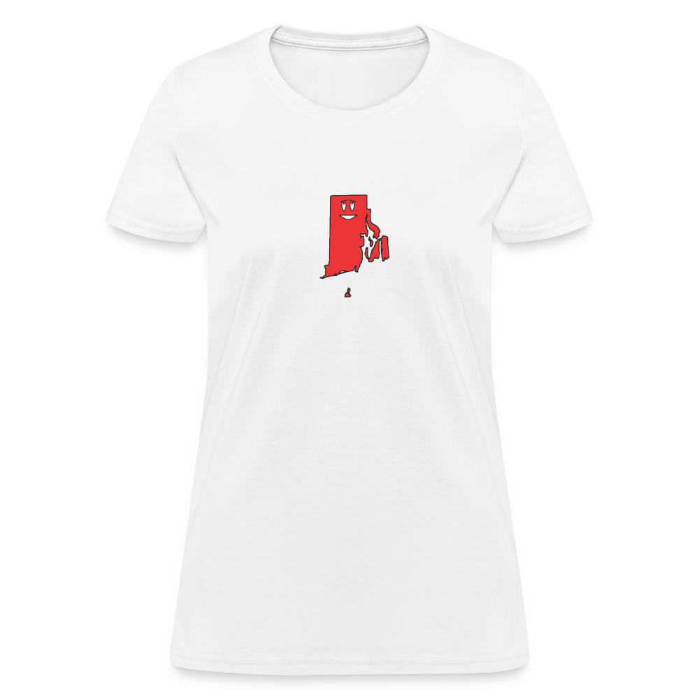 Rhode Island STATEment Infatuated Women's White Tee Shirt - white