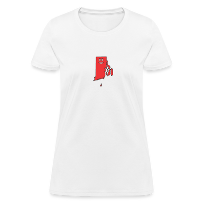 Rhode Island STATEment Infatuated Women's White Tee Shirt - white