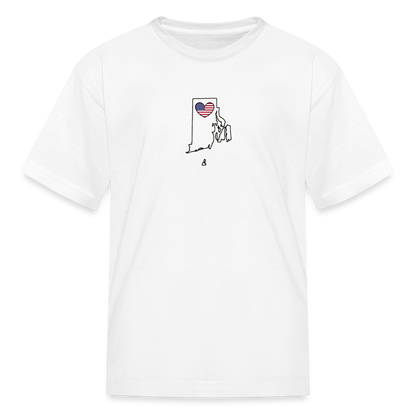 Rhode Island STATEment Americana Kid's White Tee Shirt - white