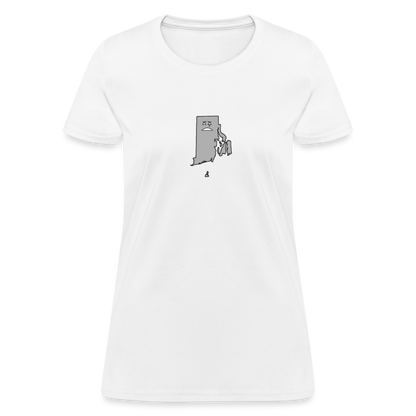 Rhode Island STATEment Moody Women's White Tee Shirt - white