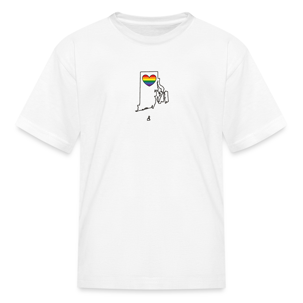 Rhode Island STATEment Pride Kid's White Tee Shirt - white