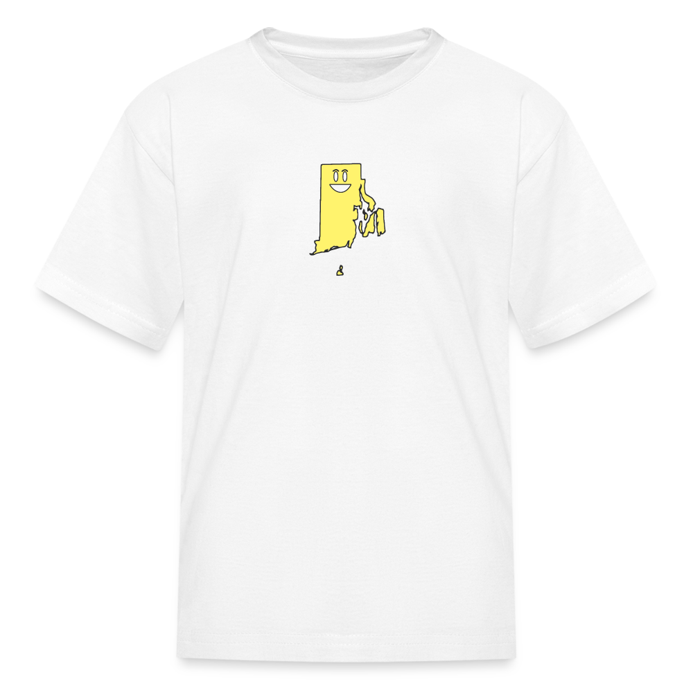 Rhode Island STATEment Happy Kid's White Tee Shirt - white