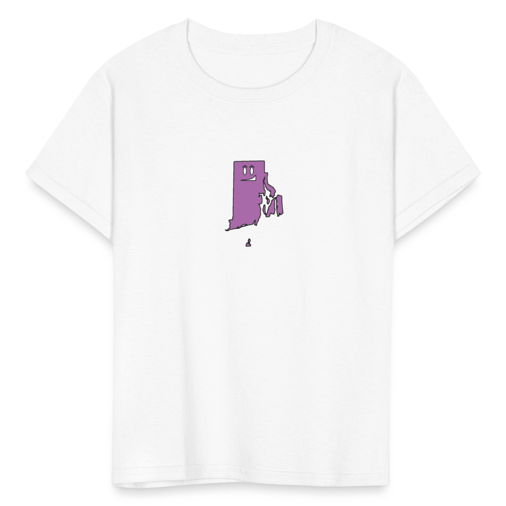 Rhode Island STATEment Smirky Kid's White Tee Shirt - white