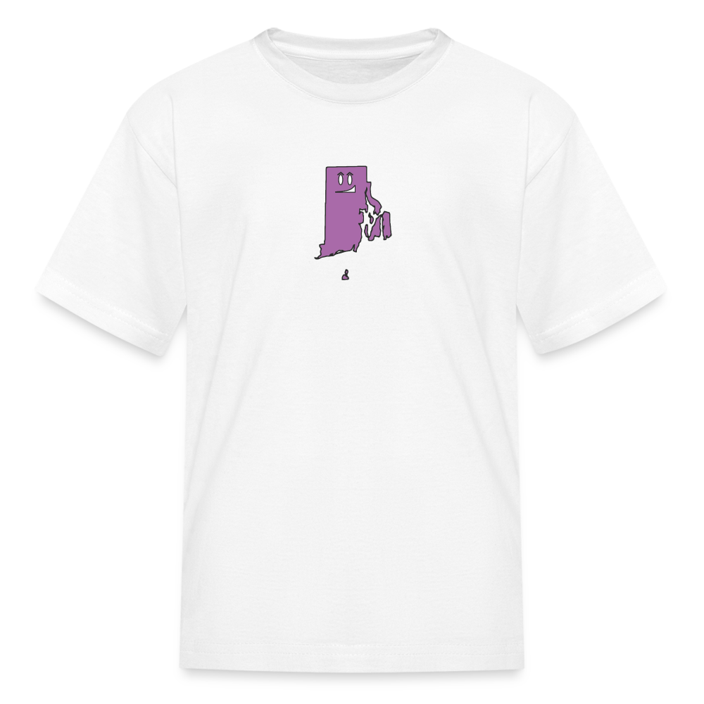 Rhode Island STATEment Smirky Kid's White Tee Shirt - white