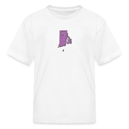 Rhode Island STATEment Smirky Kid's White Tee Shirt - white