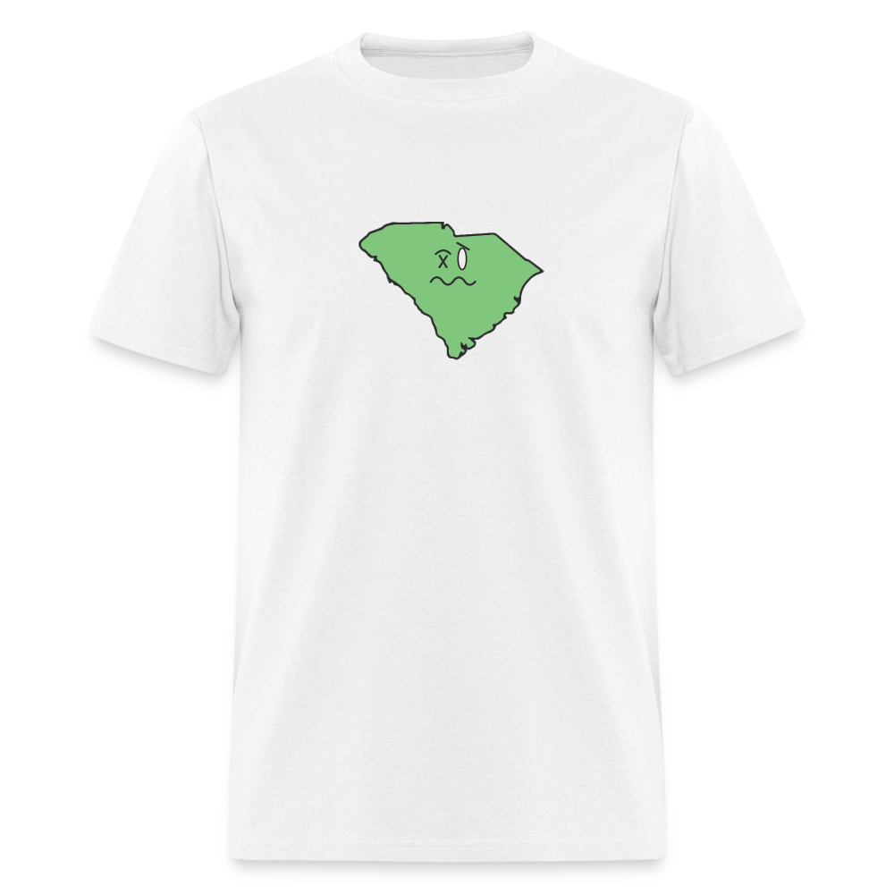 South Carolina STATEment Wasted Unisex/Men's White Tee Shirt - white