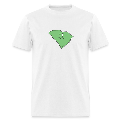 South Carolina STATEment Wasted Unisex/Men's White Tee Shirt - white