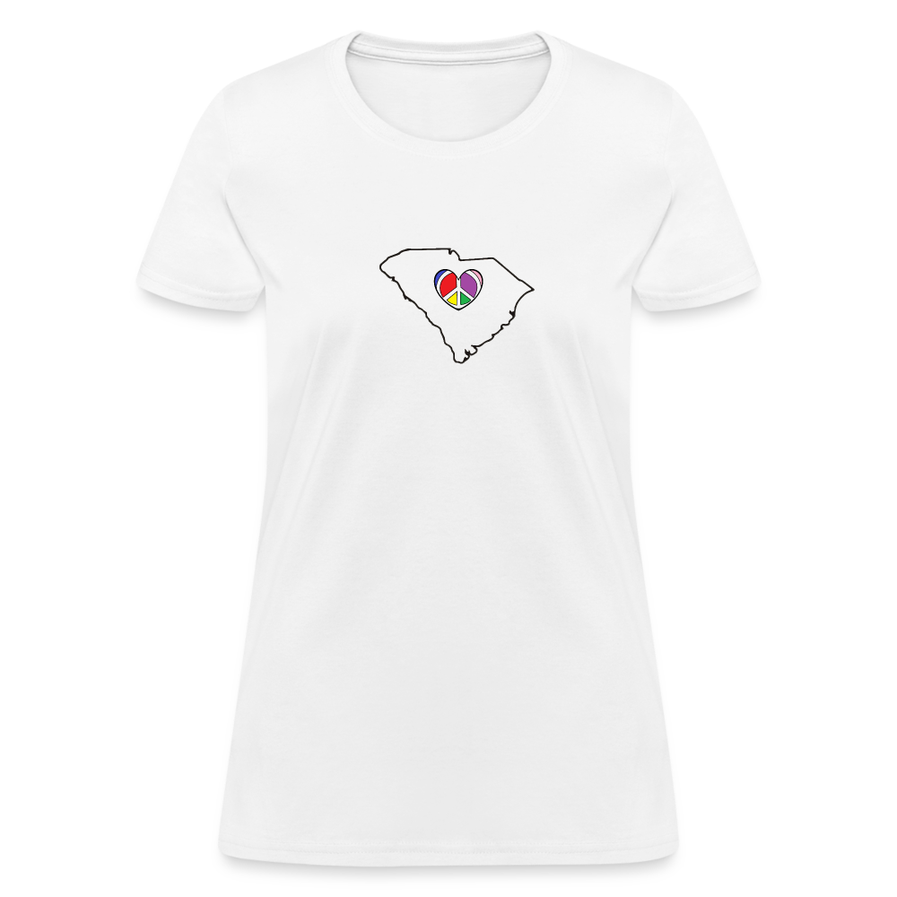 South Carolina STATEment Peace Women's White Tee Shirt - white