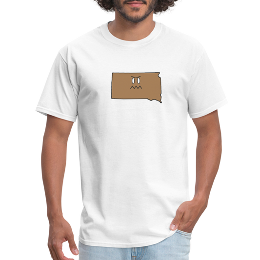 South Dakota STATEment Grumpy Unisex/Men's White Tee Shirt - white