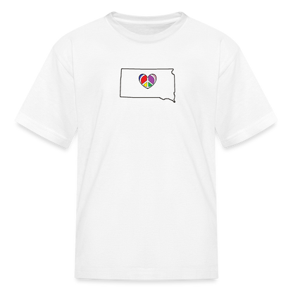 South Dakota STATEment Peace Kid's White Tee Shirt - white