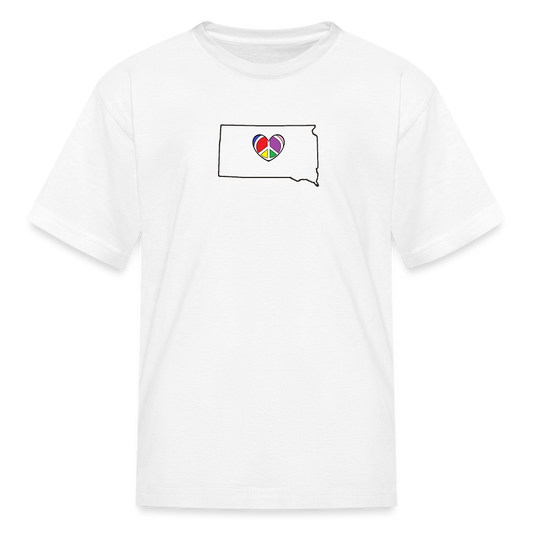 South Dakota STATEment Peace Kid's White Tee Shirt - white