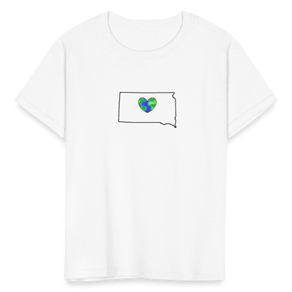 South Dakota STATEment Earth Kid's White Tee Shirt - white