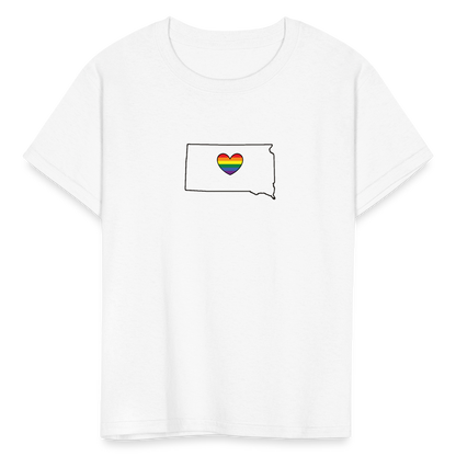 South Dakota STATEment Pride Kid's White Tee Shirt - white