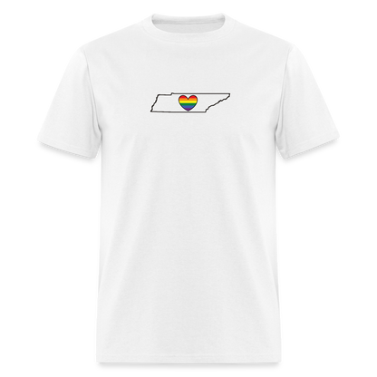 Tennessee STATEment Pride Unisex/Men's White Tee Shirt - white