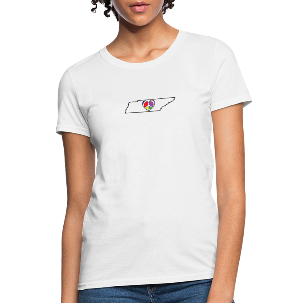 Tennessee STATEment Peace Women's White Tee Shirt - white