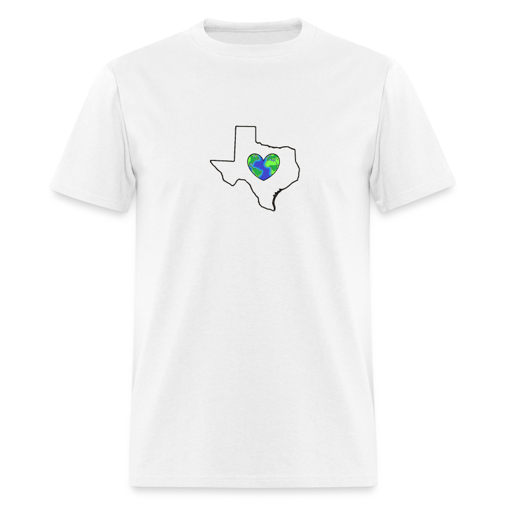 Texas STATEment Earth Unisex/Men's White Tee Shirt - white