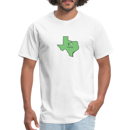 Texas STATEment Wasted Unisex/Men's White Tee Shirt - white