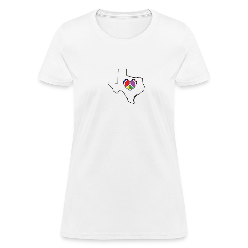 Texas STATEment Peace Women's White Tee Shirt - white