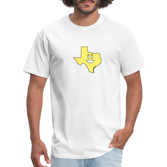 Texas STATEment Happy Apocalypse Unisex/Men's White Tee Shirt - white