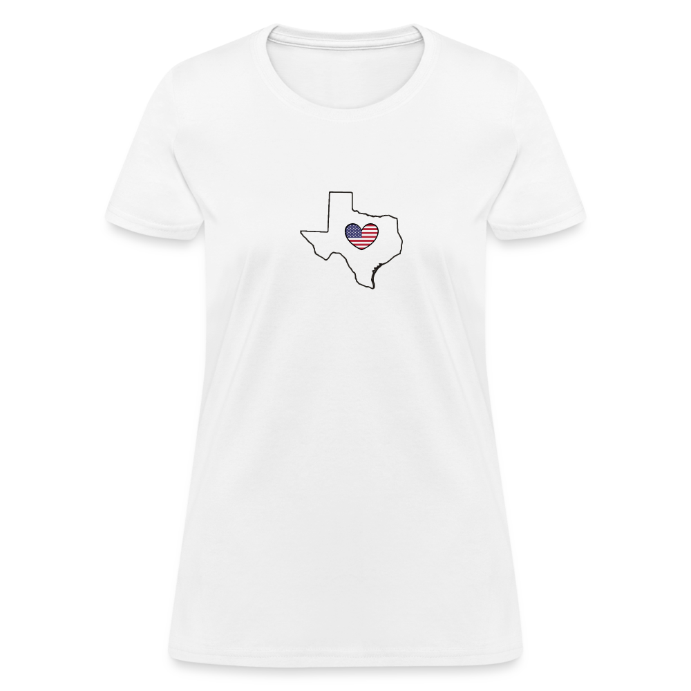 Texas STATEment Americana Women's White Tee Shirt - white