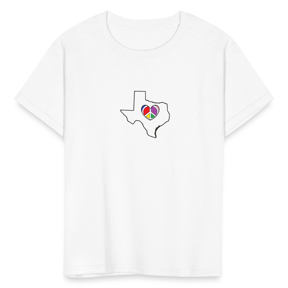 Texas STATEment Peace Kid's White Tee Shirt - white